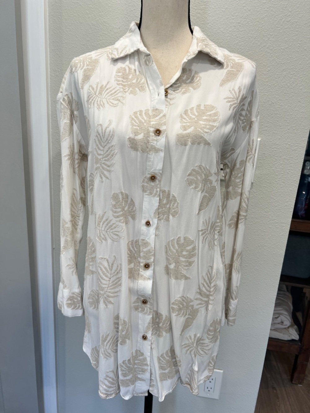 Blue Island Coverup Button Front
